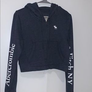Abercrombie & Fitch Cropped Hoodie Zip Up